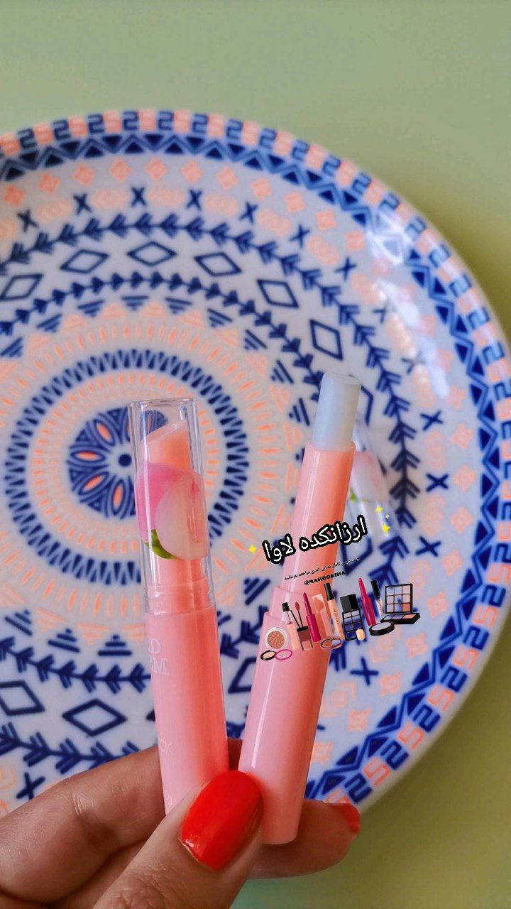 بالم لب طبیعی حرارتی هلو فانزی بی رنگ اورجینال